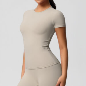 Silky Quick-Dry Yoga Tee - Gym Run Outdoor Top